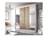 Šatníková skriňa s posuvnými dverami Multi 34 183x218 cm - dub grandson / biela