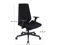 Kancelárska stolička s podrúčkami Munos B - čierna