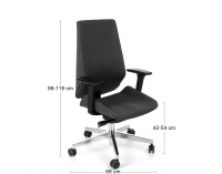 Kancelárska stolička s podrúčkami Munos B - tmavosivá / chróm