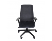 Kancelárska stolička s podrúčkami Munos B - tmavosivá / čierna