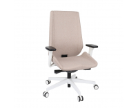 Kancelárska stolička s podrúčkami Munos W - béžová / biela