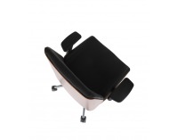 Kancelárska stolička s podrúčkami Munos Wood - čierna / svetlý orech / chróm