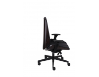 Kancelárska stolička s podrúčkami Munos Wood - čierna / wenge / čierna