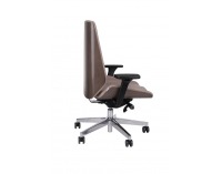 Kancelárska stolička s podrúčkami Munos Wood - svetlohnedá / patyna čierna / chróm