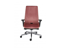 Kancelárska stolička s podrúčkami Munos Wood - tmavoružová / patyna svetlá / chróm