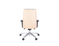 Kancelárska stolička s podrúčkami Munos Wood - tmavosivá / buk prírodný / chróm