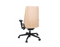 Kancelárska stolička s podrúčkami Munos Wood - tmavosivá / buk prírodný / čierna