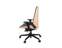 Kancelárska stolička s podrúčkami Munos Wood - tmavosivá / buk prírodný / čierna