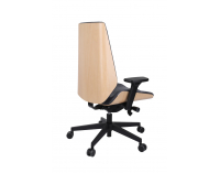 Kancelárska stolička s podrúčkami Munos Wood - tmavosivá / buk prírodný / čierna