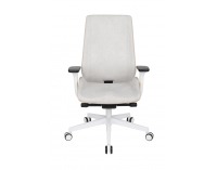 Kancelárska stolička s podrúčkami Munos Wood W - svetlosivá / patyna svetlá / biela