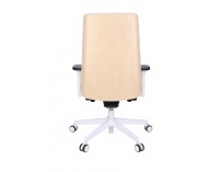 Kancelárska stolička s podrúčkami Munos Wood W - svetlosivá / patyna svetlá / biela