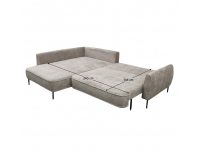 Rohová sedačka s rozkladom a úložným priestorom Muriel Roh L - sivobéžová (taupe)