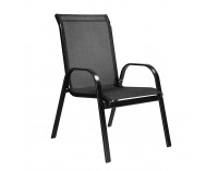 Záhradná stolička Arkadia - čierna