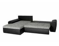 Rohová sedačka s rozkladom a úložným priestorom Bentley L/P - armada PU biela / lucy 3