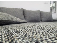 Rohová sedačka s rozkladom Bentley SR L/P - armada PU light gray / Lucy 1 gray