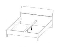 Manželská posteľ s roštom Bova 160 - pieskový dub / woodcon