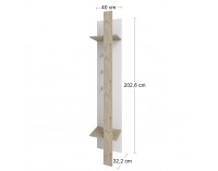 Vešiaková stena Bristol CP - biela / dub wellington