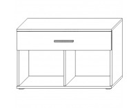 Dvojdverová predsieňová skrinka so zásuvkou Bristol S-2D/1DR - biela / dub wellington