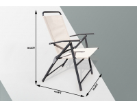 Záhradná stolička Comfort - grafit / svetlá béžová