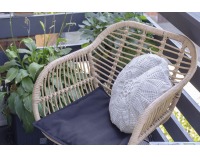 Záhradný set z umelého ratanu Compatto - béžová / čierna