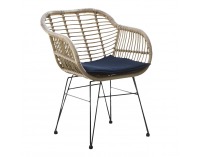 Záhradný set z umelého ratanu Compatto - béžová / čierna