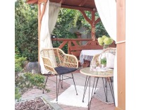 Záhradný set z umelého ratanu Compatto - béžová / čierna