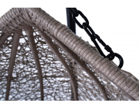 Závesné hojdacie kreslo Cuban - sivý ratan / sivé podušky