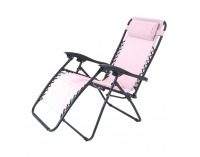 Záhradné lehátko Deluxe - púdrová