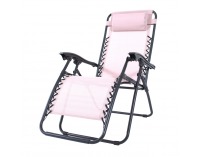 Záhradné lehátko Deluxe - púdrová