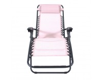 Záhradné lehátko Deluxe - púdrová