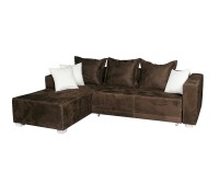 Rohová sedačka s rozkladom a úložným priestorom Fantasy L/P - alcantra 28-19