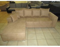 Rohová sedačka s rozkladom Fantasy SR L/P - alcantra 43187 light brown