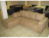 Rohová sedačka s rozkladom Fantasy SR L/P - alcantra 43187 light brown