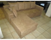 Rohová sedačka s rozkladom Fantasy SR L/P - alcantra 43187 light brown