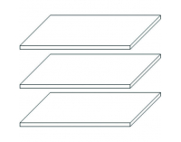 Police do šatníkovej skrine (3 ks) Finni SS-3D - biela