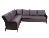 Záhradný nábytok z umelého ratanu Grandissimo - tmavosivá / sivá