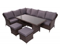 Záhradný nábytok z umelého ratanu Grandissimo - tmavosivá / sivá