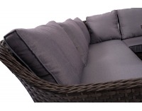 Záhradný nábytok z umelého ratanu Grandissimo - tmavosivá / sivá