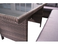 Záhradný nábytok z umelého ratanu Grandissimo - tmavosivá / sivá