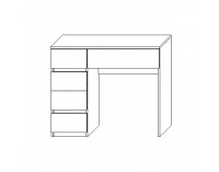 Toaletný stolík Leksand D-T - dub wellington / biela