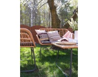 Záhradný nábytok z umelého ratanu Livorno - sivá / béžová