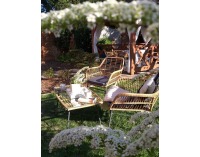 Záhradný nábytok z umelého ratanu Livorno - sivá / béžová