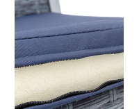 Záhradný nábytok z umelého ratanu Milagro - strieborná / sivá / modrá