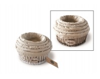 Prútené košíky (5 ks) Shabby 8 - hnedá