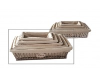 Prútené košíky (5 ks) Shabby 9 - hnedá