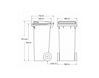 Popolnica Mulltonne 240 L - modrá