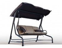 Záhradná hojdačka Natalie - hnedá / béžová