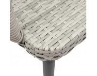 Záhradný set z umelého ratanu Nocera - sivá / krémová