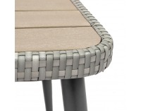 Záhradný set z umelého ratanu Nocera - sivá / krémová