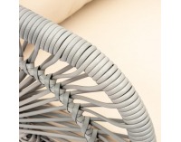 Záhradný set z umelého ratanu Nocera - sivá / krémová